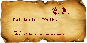 Molitorisz Mónika névjegykártya